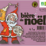 Une des étiquette bière de noel