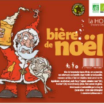 Une des étiquette bière de noel